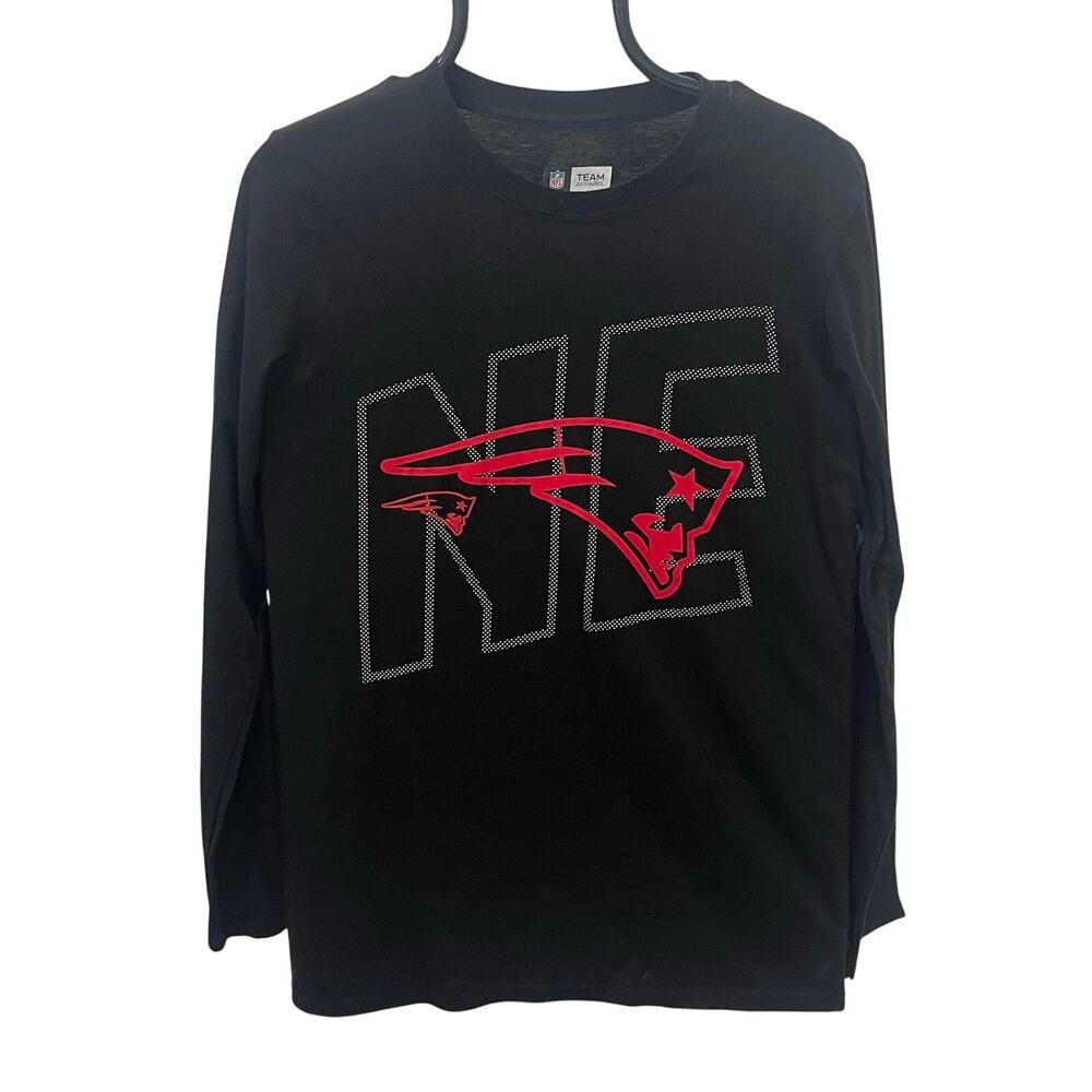 New England Patriots NFL Team Apparel Men’s Small Black Long Sleeve T-Shirt